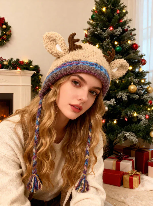 🎁🎄Jouluale -49%! 🦌Luova Sarvihattu ja -laukku 2-in-1🧶