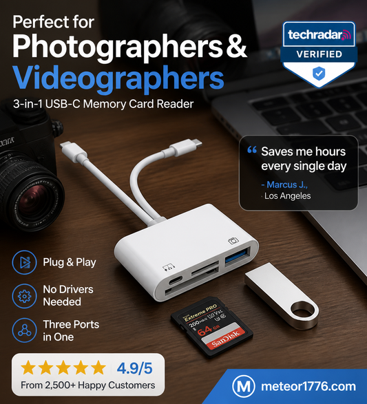 3-in-1 USB-C -muistikortinlukija