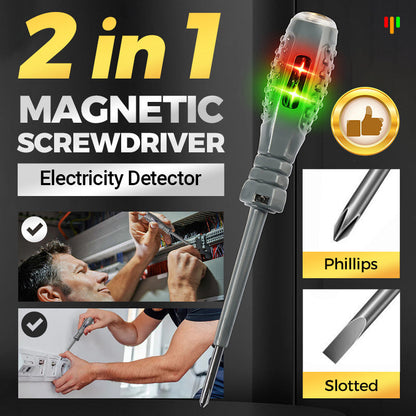🔥2-in-1 Korkean vääntömomentin vahva magneettinen ruuvimeisseli sähköilmaisin