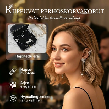 Riippuvat perhoskorvakorut