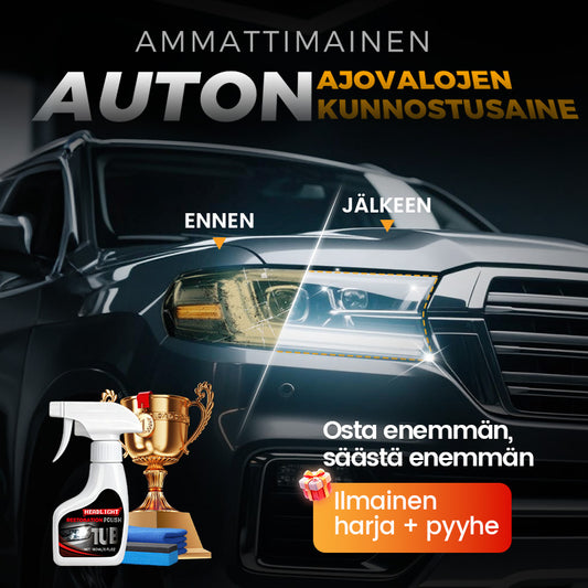 🔥 VIIMEINEN PÄIVÄ -50% ALE 🔥 180ml Ammattimainen Ajovalonpuhdistusaine Sienellä