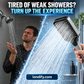 ✨Superale –50 %🔥🚿 Paineistava suihkupää – voimakas veden virtaus ja kylpylämäistä mukavuutta ✨