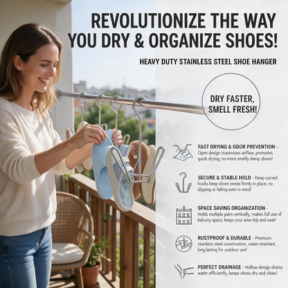 Windproof Shoes Hanger Drying Rack