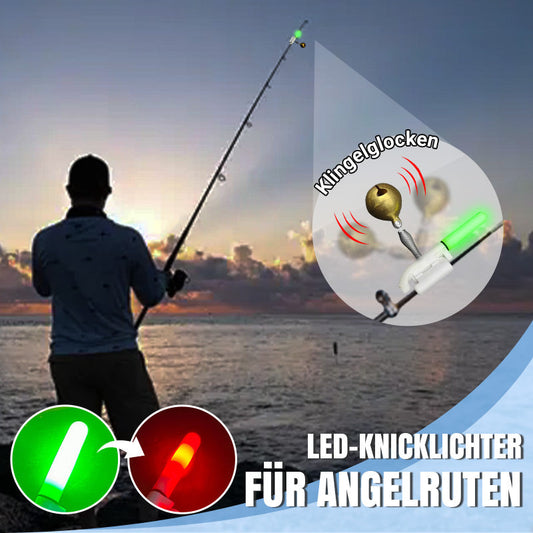 🎣LED-Knicklichter für Angelruten mit Alarmglocke