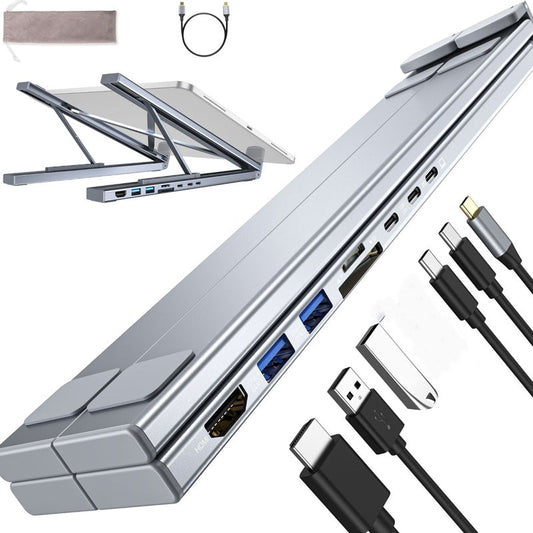 💥Ajankohtainen tarjous – USB-C-telakointiasema ja kannettavan tietokoneen teline, 4K HDM