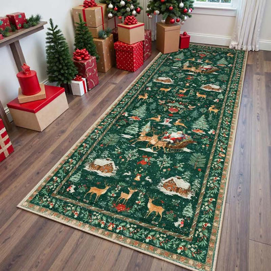 🦌🎄🎅Pehmeä ja liukumaton joulumatto kodin sisustukseen🎁