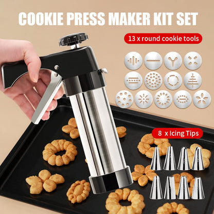 🍪 Stainless Steel Cookie Press Set