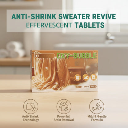 🧶 OSTA 2 SAAT 1 ILMAISEKSI! ⚗️ Sweater Revive -tabletit – kutistumista estävä, palauttaa pehmeyden ja turvallisia väreille 🧺
