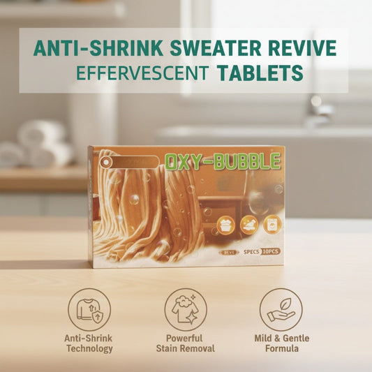 🧶 OSTA 2 SAAT 1 ILMAISEKSI! ⚗️ Sweater Revive -tabletit – kutistumista estävä, palauttaa pehmeyden ja turvallisia väreille 🧺