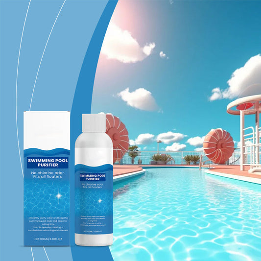 💧 Uima-altaan puhdistusneste – Kristallinkirkasta vettä, nolla vaivaa! ✨ Sano hyvästit vihertävälle vedelle ja koville kemikaaleille – puhdasta, raikasta uintia joka kerta. 🏊‍♂️💙