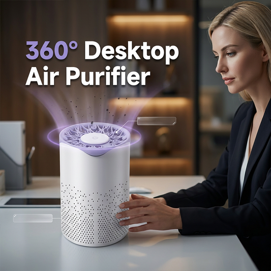 ✨ 360° pöytäilmanpuhdistin – hengitä puhdasta ilmaa missä tahansa! ✨