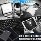 2-in-1 Screen Cleaner & Microfiber Cloth – Spray & Wipe, No Residue, Portable