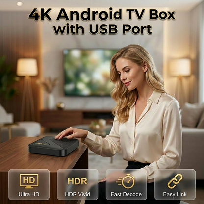 ⏳🔥RAJOITETUN AJAN TARJOUS: 50 % ALENNUS! Android TV -laite, jossa on Bluetooth