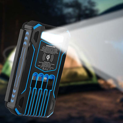 📢📢40% OFF !! ⏰20000mAh Solar Power Bank With LED Flashlight