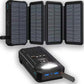 📢📢40% OFF !! ⏰20000mAh Solar Power Bank With LED Flashlight