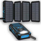 📢📢40% OFF !! ⏰20000mAh Solar Power Bank With LED Flashlight