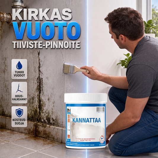 Monille pinnoille sopiva vedenpitävä korjaus tiivisteaine