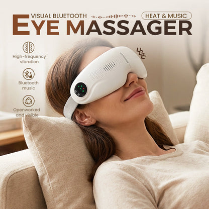 Visual Bluetooth Eye Massager with Heat & Music