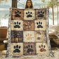 🐶LIMITED‑TIME 49% OFF! 🐾Cute Paw Print Soft Flannel Blanket – Snuggly, Warm, Lovely Home Decor 🛌