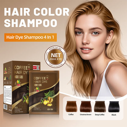 🥳2026 HOT SALE🥳💞50K+ SOLD! 🌸🌿 4‑in‑1 Herbal Hair Dye Shampoo – cleans, conditions, colours & repairs in one wash. Covers greys root‑to‑tip. Plant‑based, gentle formula – no messy mixing, no salon visits! 💇‍♀️✨