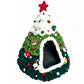 Cozy Christmas Tree Cat Cave