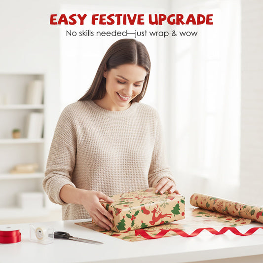 📢📢40% OFF !! ⏰ Vintage Kraft Paper – Festive & perfect for gifts ✨