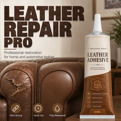🥳2026 HOT SALE🥳💞50K+ SOLD! 🛋️🔧 Quick-Drying Leather Adhesive – industrial-strength bond repairs sofas, car seats & bags. Waterproof, flexible & transparent – no more cracks, no more replacement! 💪✨