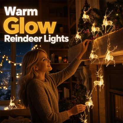 🦌 Christmas LED Reindeer String Lights | Cozy Glow