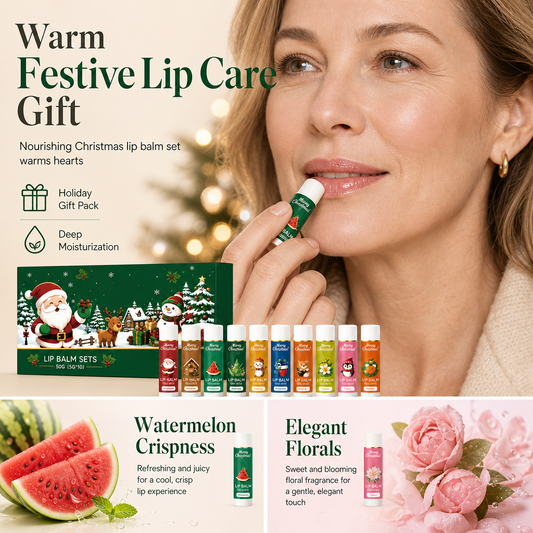 🎄 10-osainen jouluhuulirasvasetti 💄🎁
