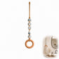 🧺 Decorative Beaded Towel Hanger: Ceramic Beads, Jute Rope, Wooden Ring