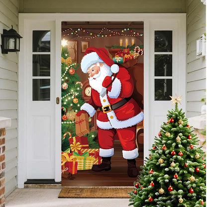 🎄 Jouluinen ovikoriste – 90 × 180 cm