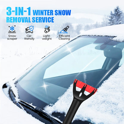 Multifunctional Car Snow Shovel with Ice Scraper & Brush