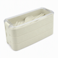 3-Layer Bento Lunch Box with Cutlery Set