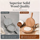 Press Perfect Dumplings Instantly! Wooden Dough Press Tool