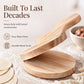 Press Perfect Dumplings Instantly! Wooden Dough Press Tool