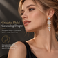 📢📢40% OFF !! ⏰ Micro Pave Zircon Fan-Shaped Skirt Earrings – Elegant & Sparkling ✨🩵👂