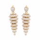 📢📢40% OFF !! ⏰ Micro Pave Zircon Fan-Shaped Skirt Earrings – Elegant & Sparkling ✨🩵👂