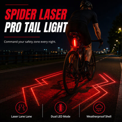 🚴 RAJOITETUN AJAN 50 % ALENNUS! 🔴 Ladattava turvatakavalo polkupyörään – laservaroitus, IPX5-vesitiiviys, USB-lataus 💡
