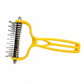 🥳2026 HOT SALE🥳💞50K+ SOLD! 🐾✨ 50% OFF! Pet Dematting & Deshedding Comb – dual rake clears tangles & mats, rounded tips protect skin, rust-resistant. Gentle grooming for dogs & cats! 🛡️💪