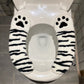 🔥Söpö raidallinen kissantassu-wc-istuimen pehmuste